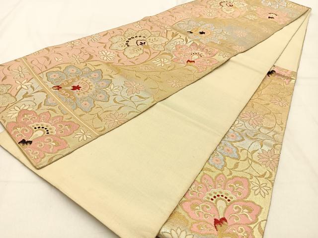平和屋の平和屋着物◎六通柄 本袋帯 更紗花唐草文 金銀糸 正絹 逸品 BAAW0737hj｜アングル3