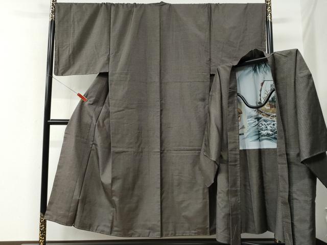 平和屋着物●男性 本場大島紬 アンサンブル 100亀甲 総詰め キングサイズ 正絹 逸品 未使用 CABC6547yc