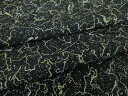平和屋着物●上質な小紋 霞文 黒地 たたき染め 反端付き 正絹 逸品 DAAS3895ps