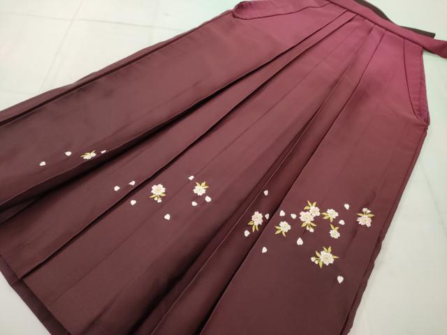 平和屋着物●女性 行灯袴 刺繍 舞花文 暈し染め 金糸 卒業式 洗える着物 AAAX5844cs