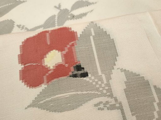 平和屋着物■上質な紬 椿 正絹 逸品 CAAJ8960ut 平和屋着物■上質な紬 椿 正絹 逸品 CAAJ8960ut