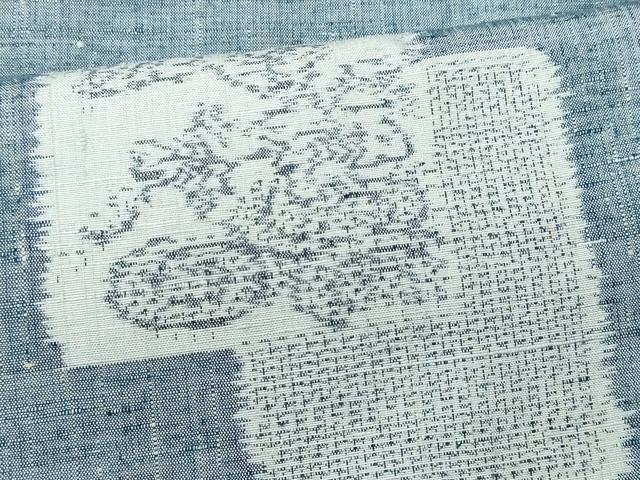 平和屋着物■上質な紬　色紙重ね草花文　正絹　逸品　CAAR5480fb