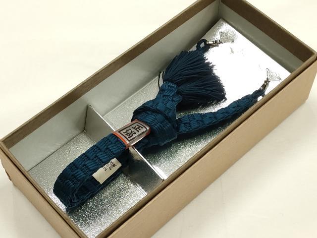 平和屋着物▼男性　和装小物　羽織紐　平組　撚り房　正絹　逸品　未使用　AABF9326ay