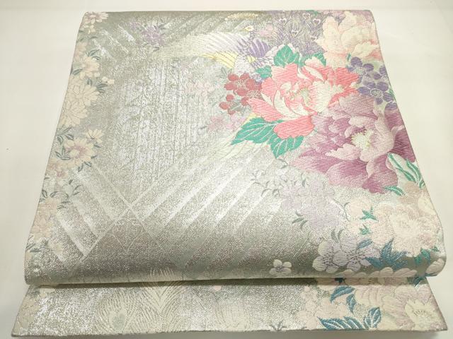 平和屋着物◎六通柄袋帯　花鳥文　金銀糸　正絹　逸品　DAAK7554xg