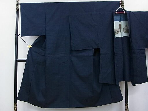 平和屋着物■男性 紬 アンサンブル 濃藍色 逸品 DAAG0839cm 平和屋着物■男性 紬 アンサンブル 濃藍色 逸品 DAAG0839cm