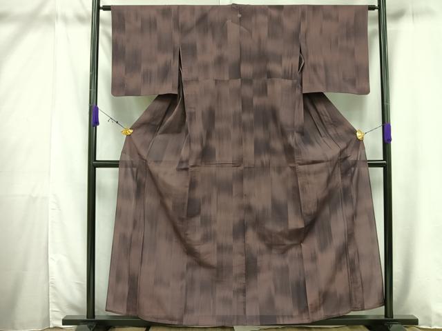 平和屋着物＊夏物　紗紬　霞文　正絹　逸品　AAAV5215mf