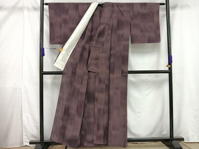 平和屋着物＊夏物　紗紬　霞文　正絹　逸品　AAAV5215mf