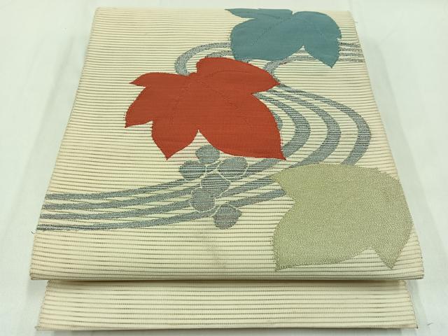 ■■■　サイズ　■■■ 長さ 345cm 幅 29cm程 ■■■　商品詳細　■■■ 【正絹】 状態は接写画像のように表地所々・裏地に薄い汚れがございます。 大変上質な逸品になりますのでぜひお手入れをされてお召しになられてはいかがでしょうか。...