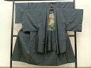平和屋着物■男性 本場大島紬 アンサンブル 100亀甲 羽裏:虎 正絹 逸品 BAAQ0259jr