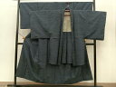 平和屋着物■男性 紬 アンサンブル 亀甲文様 正絹 逸品 BAAQ0274jr
