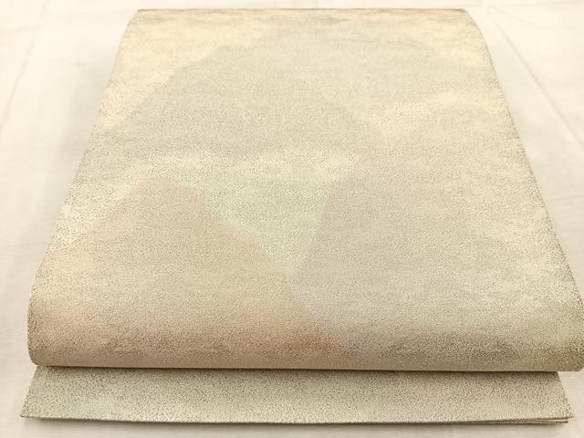 平和屋着物◎全通柄袋帯　砂子綴れ　重ね山文　正絹　逸品　BAAU9533yc
