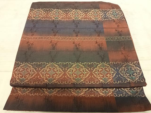 Other - 平和屋着物◎全通柄袋帯　横段花文　金糸　正絹　逸品　AAAZ8187yx