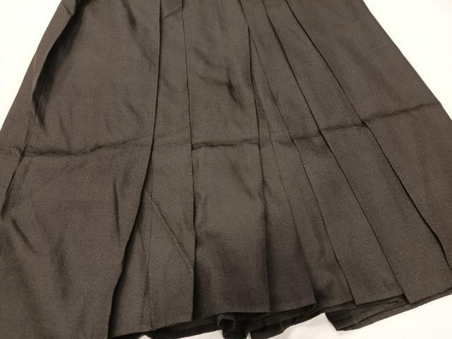 平和屋着物●男性　馬乗り袴　赤墨色　正絹　逸品　AAAZ6823ph