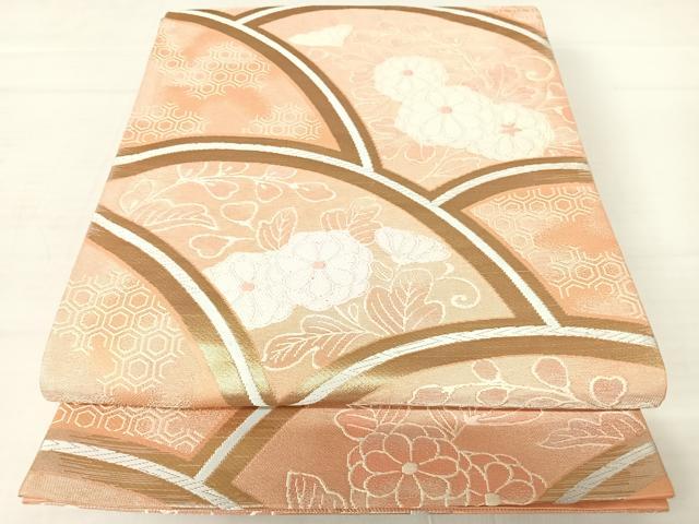 平和屋着物◎六通柄袋帯　唐織　草花文　金銀糸　正絹　逸品　AABA9093yx