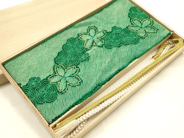 Rakuten - 平和屋本店●和装小物　振袖用帯締め・帯揚げセット　装飾　パール　総絞り　花柄　金糸　金彩　撚り房　逸品　AABJ8986ay