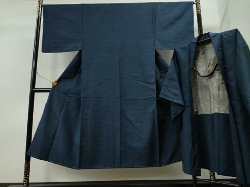平和屋着物■男性 紬 アンサンブル 留紺色 正絹 逸品 未使用 CAAM0024yc 平和屋着物■男性 紬 アンサンブル 留紺色 正絹 逸品 未使用 CAAM0024yc
