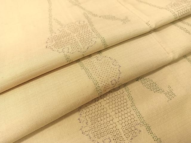 Kimono - 平和屋着物●結城紬　100亀甲　飛び亀甲柄　雪輪紐文　正絹　逸品　CABB5142vp
