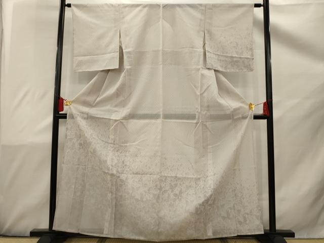 平和屋着物＊夏物　結城紬　夏結城　100亀甲　唐草文　正絹　逸品　AABG2045jd 夏物 越後 夏結城 着物 着尺 反物 十日町 伝統工芸士 白川貞夫 白新