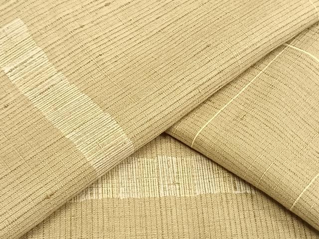 平和屋着物▽上質な紬 単衣 幾何学文様 正絹 逸品 AAAW7742fy