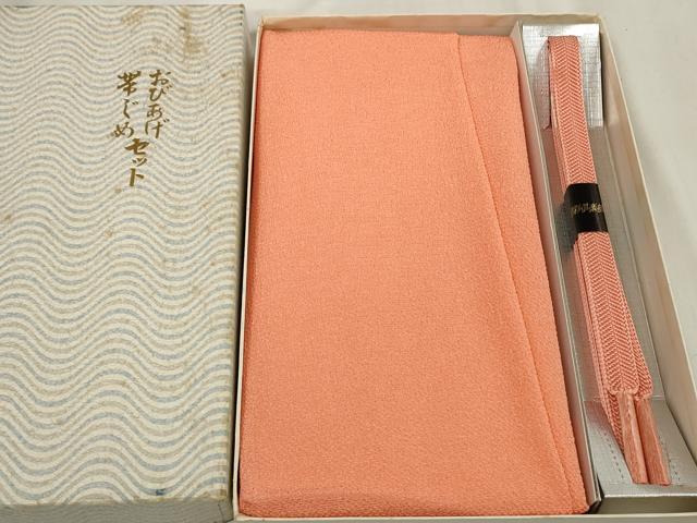 Other - 平和屋着物●和装小物　帯締め・帯揚げセット　色無地　コーラルレッド色　逸品　未使用　DAAV8502zzz