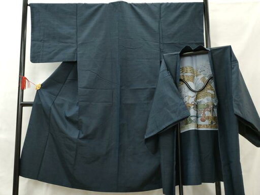 平和屋着物■男性 紬 アンサンブル 瑠璃紺色 正絹 逸品 AAAT5270cs 平和屋着物■男性 紬 アンサンブル 瑠璃紺色 正絹 逸品 AAAT5270cs