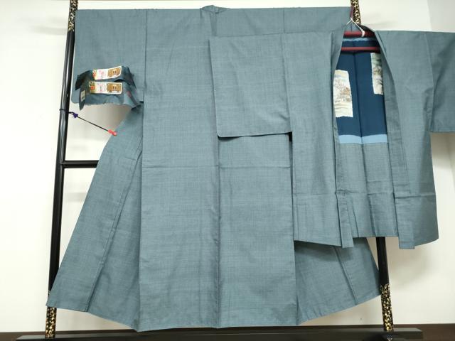 Rakuten - 平和屋着物●男性　本場大島紬　アンサンブル　長羽織　100亀甲　総詰め　証紙付き　田中秋吉作　正絹　逸品　DABD9340ud