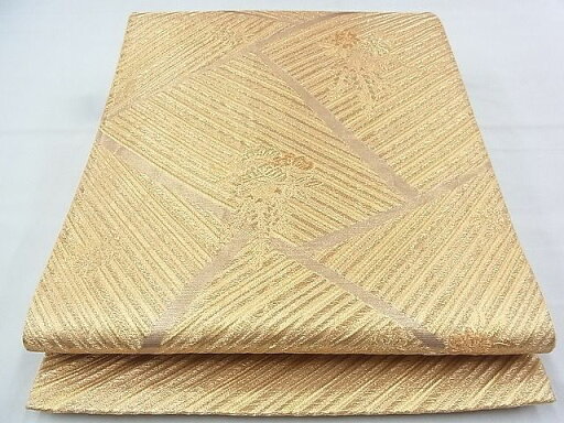 平和屋着物◎六通柄袋帯 切嵌花文 金糸 逸品 BAAI9943ns 平和屋着物◎六通柄袋帯 切嵌花文 金糸 逸品 BAAI9943ns