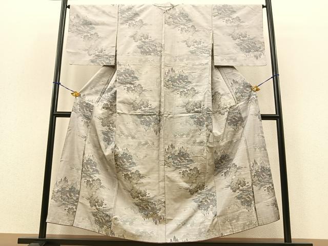 平和屋着物■本場大島紬 風景文 正絹 逸品 BAAL8762ow