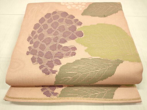 平和屋着物*夏物 全通柄 本袋帯 紫陽花 アジサイ 正絹 逸品 DAAV3577cm 平和屋着物*夏物 全通柄 本袋帯 紫陽花 アジサイ 正絹 逸品 DAAV3577cm
