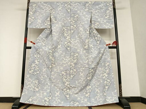 平和屋着物■上質な紬 枝花文 正絹 逸品 AAAT0054zg 平和屋着物■上質な紬 枝花文 正絹 逸品 AAAT0054zg