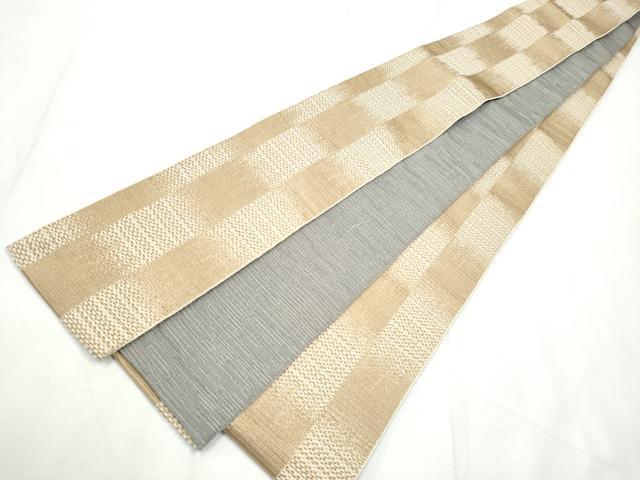 平和屋着物●男性　両面　角帯　市松霞文　CABF5533hy