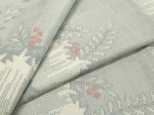 平和屋着物●上質な紬 草花間道 正絹 逸品 DAAO2466ud 平和屋着物●上質な紬 草花間道 正絹 逸品 DAAO2466ud