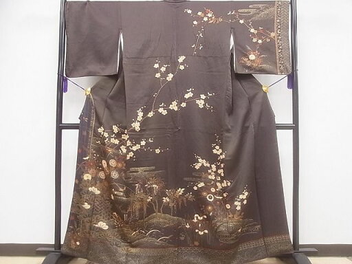 平和屋着物■訪問着 駒刺繍 鴛鴦草花文 金彩 逸品 CAAD3888ev 平和屋着物■訪問着 駒刺繍 鴛鴦草花文 金彩 逸品 CAAD3888ev