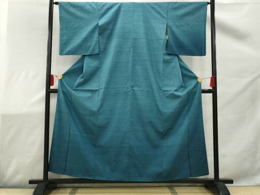 平和屋着物■上質な色無地 紬地 花浅葱色 正絹 逸品 AAAV3257gw 平和屋着物■上質な色無地 紬地 花浅葱色 正絹 逸品 AAAV3257gw