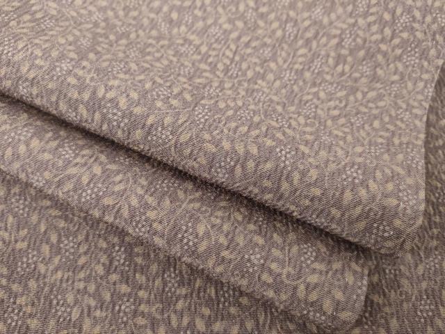 平和屋着物●上質な小紋 草花文 正絹 逸品 AABA4627ck