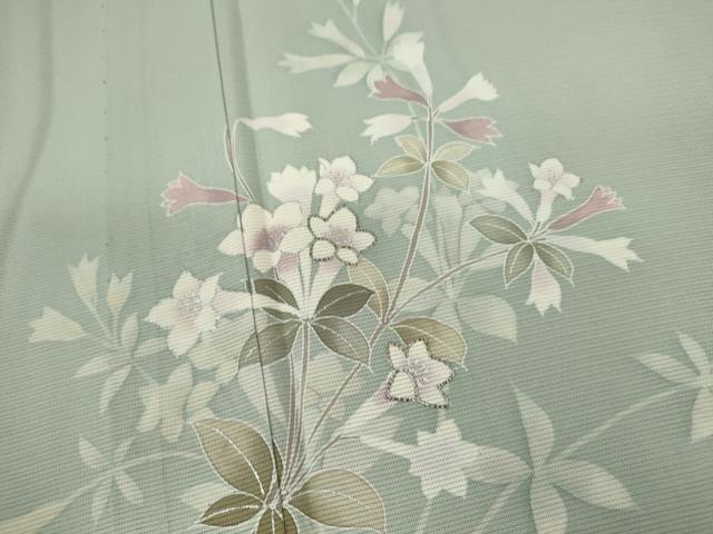 平和屋着物＊夏物　訪問着　絽　駒刺繍　枝花文　暈し染め　金彩　正絹　逸品　CABB2396ze