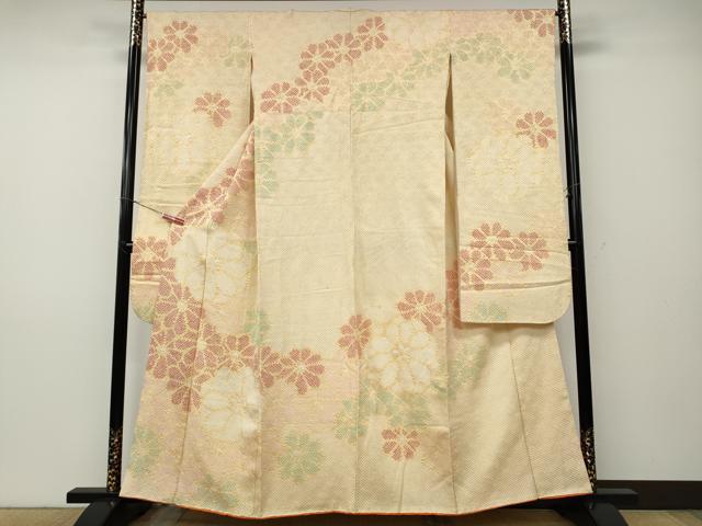 Full-Length Under-Kimono - 平和屋着物●豪華振袖　総絞り　舞花文　正絹　逸品　CABD7489ut