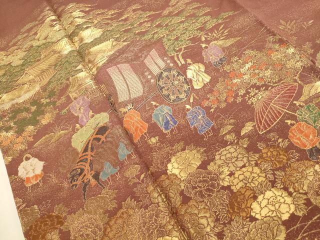 平和屋着物■豪華色留袖　寿光織　葵祭　金糸　正絹　逸品　DAAP9799op