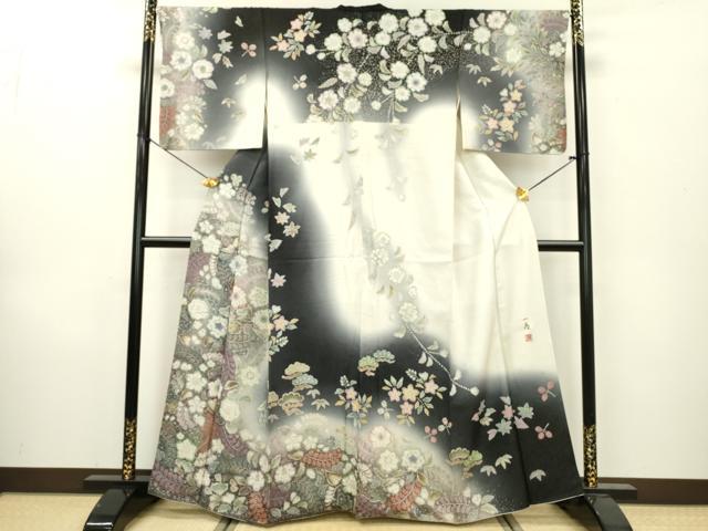 吉乃一廉　辻ヶ花　竹　絞り　リーフ　ワインレッド　着物　032a d 楽天市場】吉乃一廉の通販