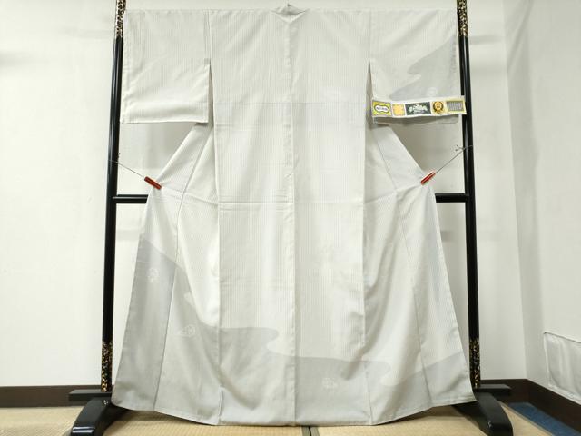 平和屋着物●訪問着　塩沢紬　糸車文　越後織物謹製　証紙付き　正絹　逸品　CAAZ3280yc