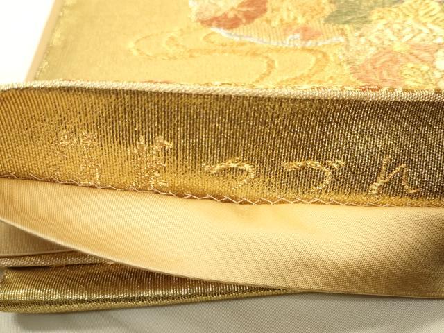 平和屋の平和屋着物◎六通柄袋帯 光琳水花丸文 金銀糸 正絹 逸品 CAAV3581ft｜アングル3