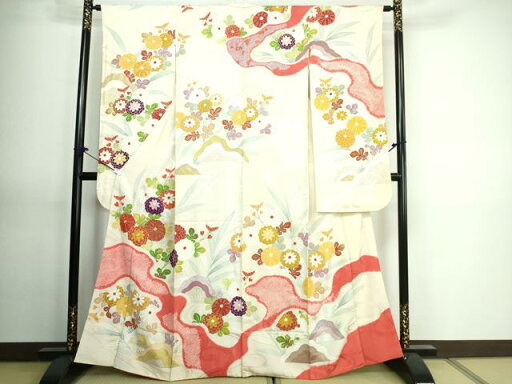 平和屋着物■豪華振袖 駒刺繍 絞り 草花文 金彩 正絹 逸品 DAAU1883xg 平和屋着物■豪華振袖 駒刺繍 絞り 草花文 金彩 正絹 逸品 DAAU1883xg
