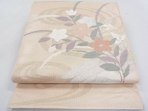 平和屋着物■夏物 六通太鼓柄袋帯 流水桔梗文 金銀糸 逸品 DAAE3537fe 平和屋着物■夏物 六通太鼓柄袋帯 流水桔梗文 金銀糸 逸品 DAAE3537fe