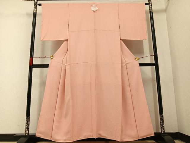 平和屋着物●上質な色無地　赤香色　正絹　逸品　未使用　AABC3677ph