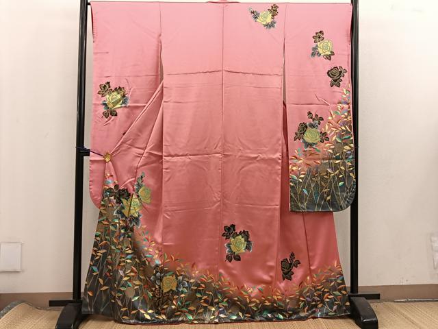 平和屋着物■豪華振袖 薔薇 暈し染め 金彩 正絹 逸品 BAAU5952mz