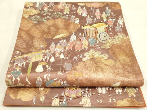 平和屋着物◎六通太鼓柄袋帯 京洛時代祭 金糸 引箔 正絹 逸品 AAAN3434tm 平和屋着物◎六通太鼓柄袋帯 京洛時代祭 金糸 引箔 正絹 逸品 AAAN3434tm