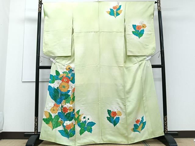 Rakuten - 平和屋着物■訪問着　草花文　金彩　正絹　逸品　CABE0443xi