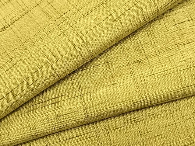 平和屋着物▽上質な紬 　単衣　格子 　正絹　逸品　未使用　AAAZ9658fy