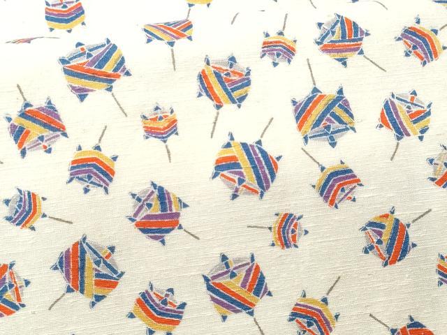 平和屋着物■上質な小紋　紬地　糸車　正絹　逸品　CAAY7707fb