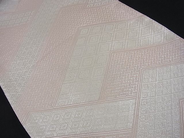 平和屋着物■佐賀錦　六通柄袋帯　裂取文　銀糸　逸品　n-sa2432